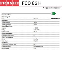 Franke FCO 86 H Ankastre Fırın, Krem, Classicline, 65 LT, 8 program - Thumbnail