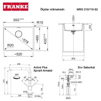 Franke Maris MRG 210, 110-52 Üçlü Set, Bianco renk - Thumbnail