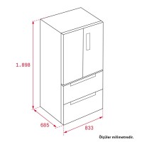 Teka RFD 77820 S EU Buzdolabı, Gardrop Tipi - Thumbnail